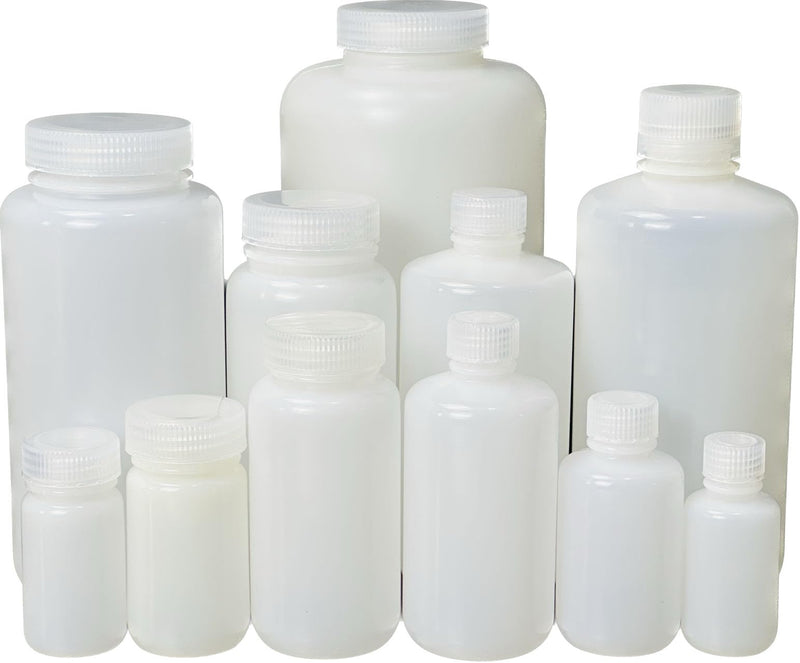 1000ML 32OZ Nature Narrow Mouth HDPE Plastic Reagent Bottles with Caps Pack of 4 30OZ(1000ML) Small Pack