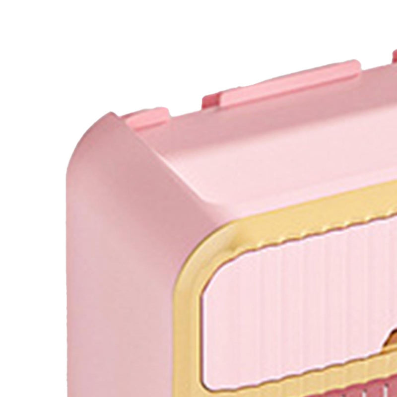 Toilet Paper Holder, Waterproof Wall Mounted Bathroom Tissue Holder Dispenser Roll Paper Towel Holder with Storage Space Shelves and Storage Boxes (Pink) Pink