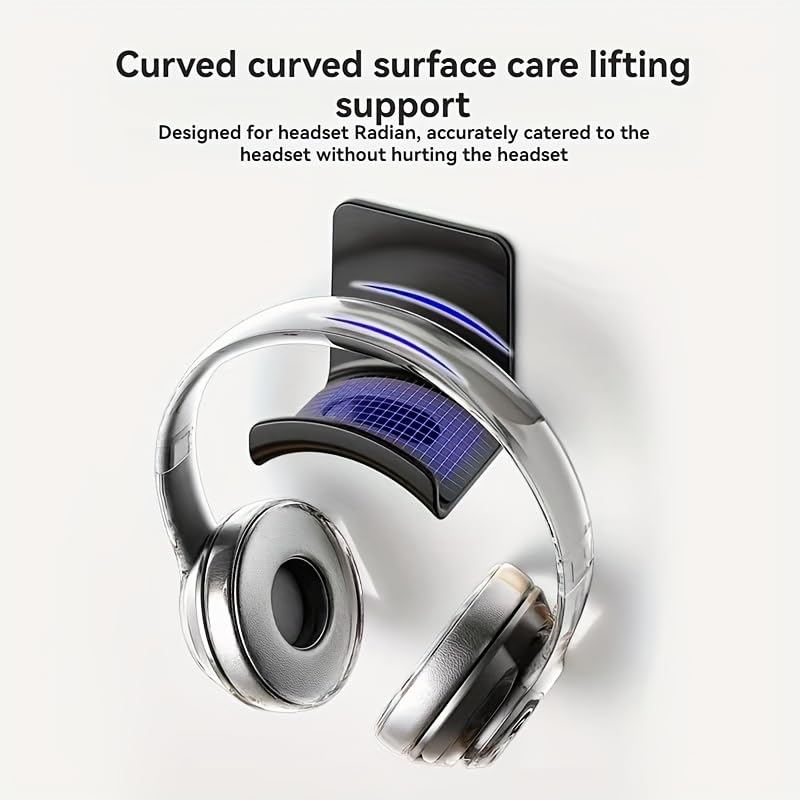 Adjustable & Rotating Gaming Headphone Stand Compatible for Headphones - Under-Desk Headphone Holder with Arm Clamp, Space-Saving Desk (No Electronics)