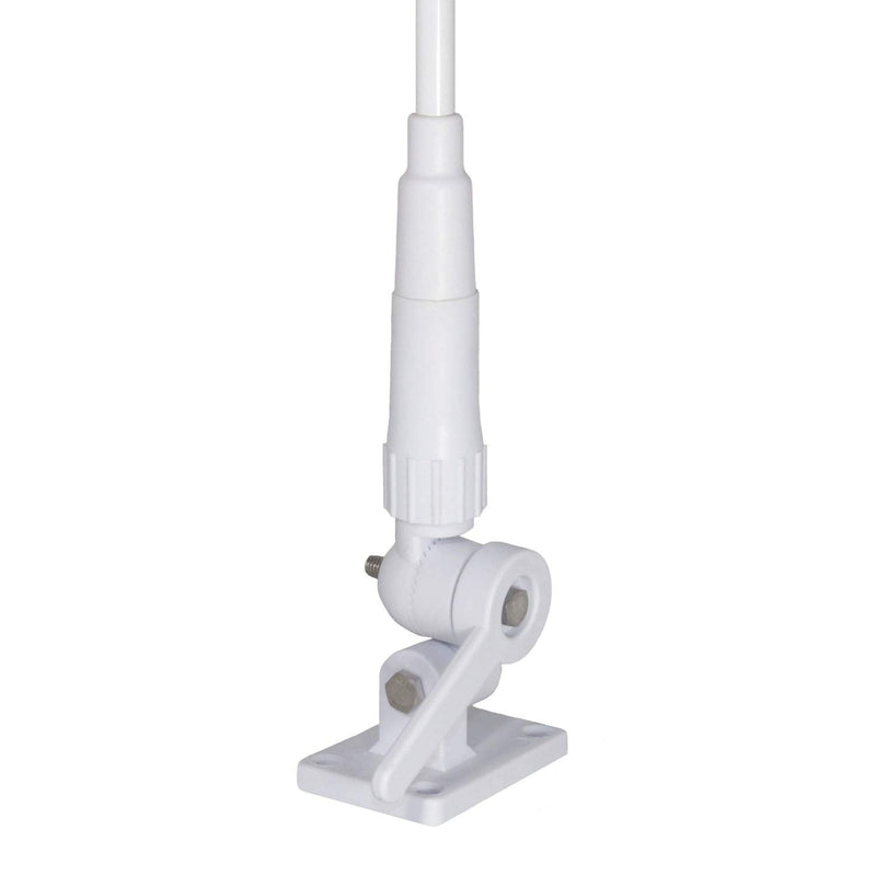 Tram® Pretuned VHF 3-dBd-Gain Marine Rachet-Mount 46-in. Fiberglass Antenna with RG58 Cable and FME-Female Connector with PL-259 Adapter