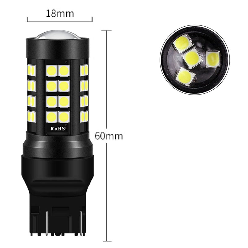 SOCAL-LED LIGHTING 2X 7440 Strobe Reverse Light LED Bulbs, 6000K Xenon White Super Bright Flashing Back up high Mount 3rd Brake Lights - 7443 (T20) 7443 (T20)