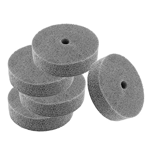 10Pcs Nylon Fiber Polishing Buffing Wheels 75mm/3" Deburring Wheel for Grinder Buffing Machine, Polishing Disc Wheel, Grey 3", 10Pcs, Grey