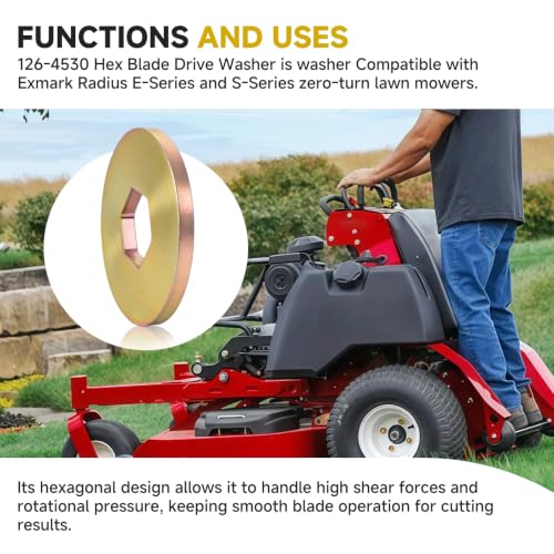 126-4530 Hex Blade Drive Washer Compatible with Exmark Lawn Mowers