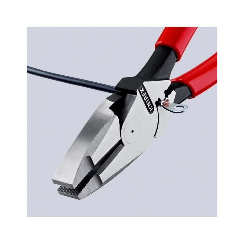 Knipex 09 11 240 SBA 9.5-Inch Ultra-High Leverage Lineman's Pliers with Fish Tape Puller and Crimper