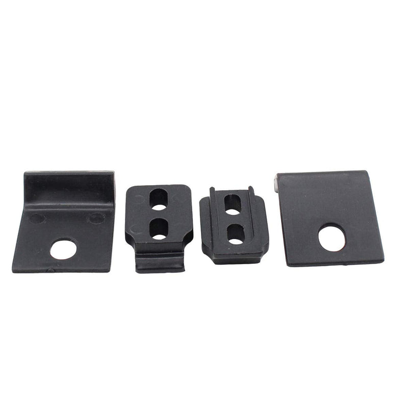 NewYall Pair Black Hood Latch Catch Lock Accessories Kit for Jeep Wrangler JK JKU 2007-2018 JL JLU Gladiator JT 2018-2024 Exterior Aluminum Steel Locking