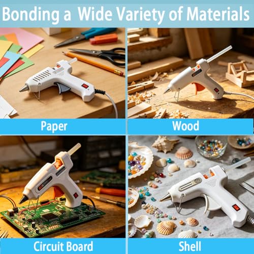 50 Pcs Hot Glue Sticks, 4" x 0.27" Mini Size Clear High Temp Glue Sticks for Crafting, DIY and Home Repair Needs 50