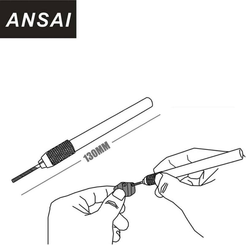 ANSAI Precision File Set for Scale Model Hobbies Tools Plastic Models, File File Pen, 400,600,800,1200 Grit (A Set of 4) (A Set of 4)