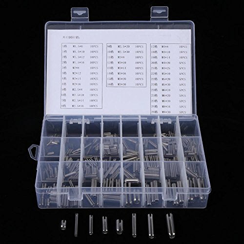 280Pcs Stainless Steel Roll Pin Assortment Kit Metric Slotted Spring Pins M1.5 to M8 Split Tension Pins for Automotive Machinery Industrial Repair