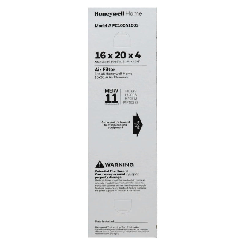 Honeywell Genuine OEM Replacement Media Filter FC100A-1003(16x20x4)