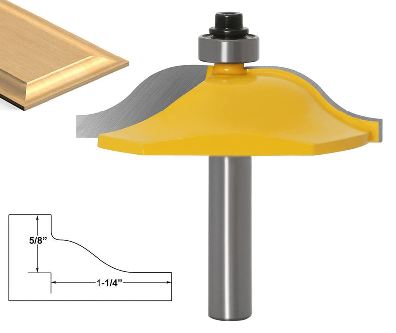 APLUS 3Pcs Ogee Rail & Ogee Raised Panel Router Bit Set [ 1/2-Inch Shank ], Wood Milling Cutter Woodworking Tool