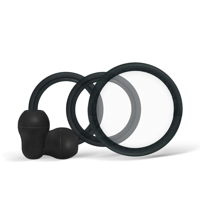 Stethoscope Spare Parts Kit-Black, Replacement Accessories Compatible with Littmann Classic III, Cardiology IV, Includes Adult&Pediatric Diaphragm, Ear Tips and Non-chill Bell Sleeve