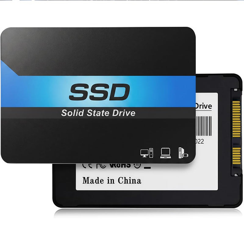 128GB 2.5" SSD SATA III Internal Solid State Drive, 550MB/s Read with 3D NAND Flash for Laptop & Desktop PC Upgrade (Blue-Black) Blue-black