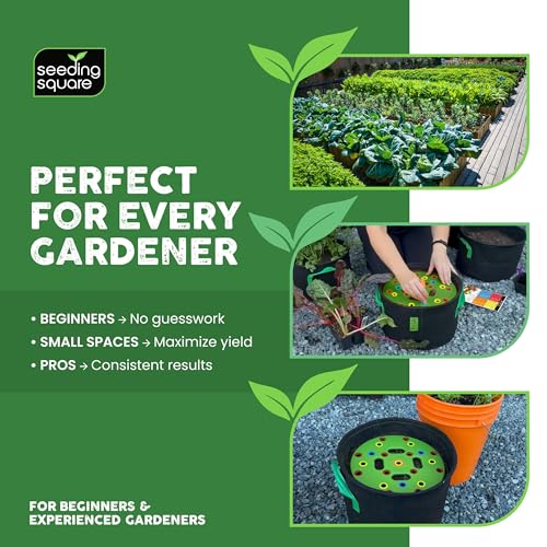 Seeding Circle Seed Spacing Tool for Pots, Buckets & Container Gardening