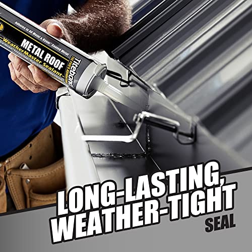 Titebond WeatherMaster Metal Roof Sealant, Silver – Premium Polymer Caulk for Aluminum, Copper, Galvanized Steel & Coated Metals, UV-Resistant – 62611, 9.5 Oz. Cartridge