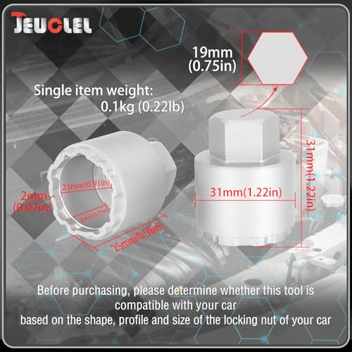 Type M Wheel Locking Nut Key Compatible with New Model Land Rover Socket M