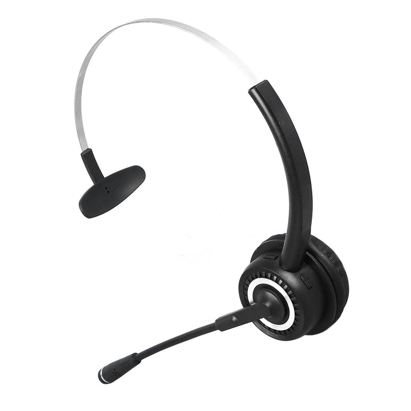 Jectse Bluetooth Headset with Microphone, Single Ear Trucker Bluetooth Headset Noise Reduction On Ear Headphones for Trucker Home Office