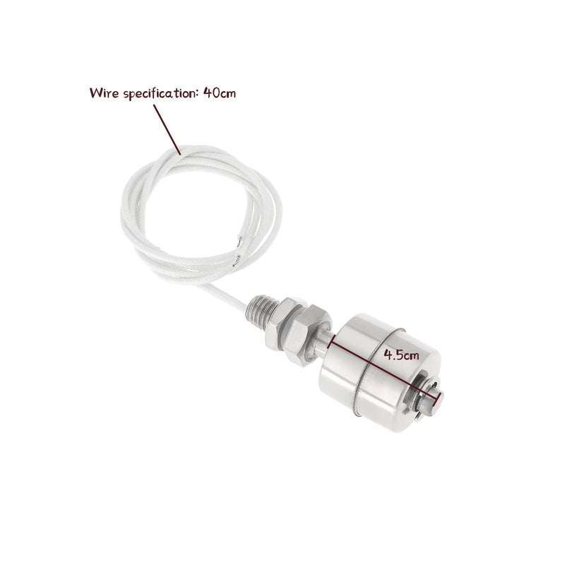 Create idea 2pcs 45mm Liquid Water Level Float Switch Control Sensor Stainless Steel Float Switch Automatic Liquid Level Sensor for Water Tank Household Water Tower