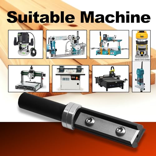 1/2'' Shank Flush Trim Router Bit with Bearing Flush Trim Bit, 1/2 Trim Router Bit Pattern Template Flush Router Bit 2" Cutting Length for Woodworking Trimming