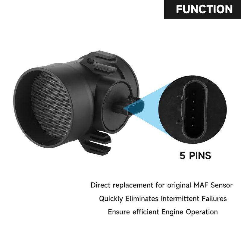 Mass Air Flow Sensor Meter Sensor MAF Sensor - Compatible for Chevrolet Express 1500/2500/3500 2003-2015 for GMC Savana 1500/2500/3500 2003-2015 - Replace Part 15926193