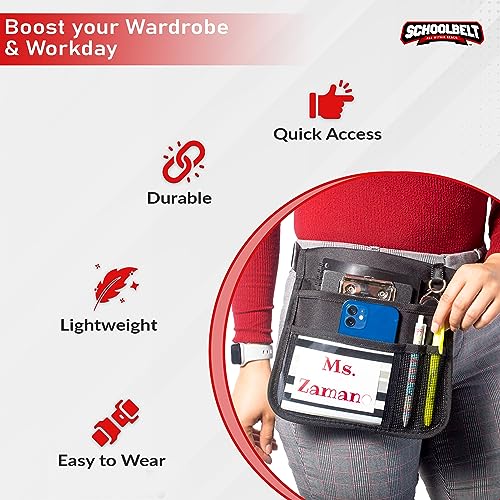 Mini -Premium Hip/Waist Pouch/Belt Clip / 6 Pocket -2-Sided/Drink Pouch/Key Carabiner/ID Sleeve (Up to 54" Waist) Up to 54" Waist