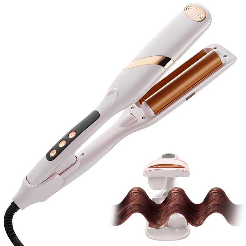  [AUSTRALIA] - 32mm French Wave Curling Iron - Hair Waver With 4 Gears Temperature Control and Fast Heating for Short and Long Hair