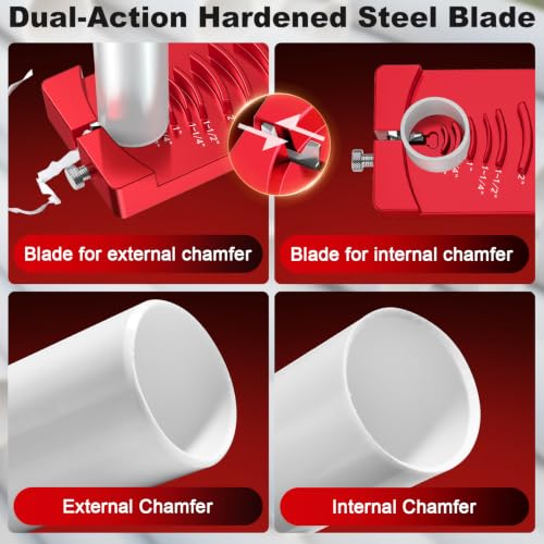 PVC Pipe Deburring Tool for External & Internal Chamfer, PVC Pipe Cutter