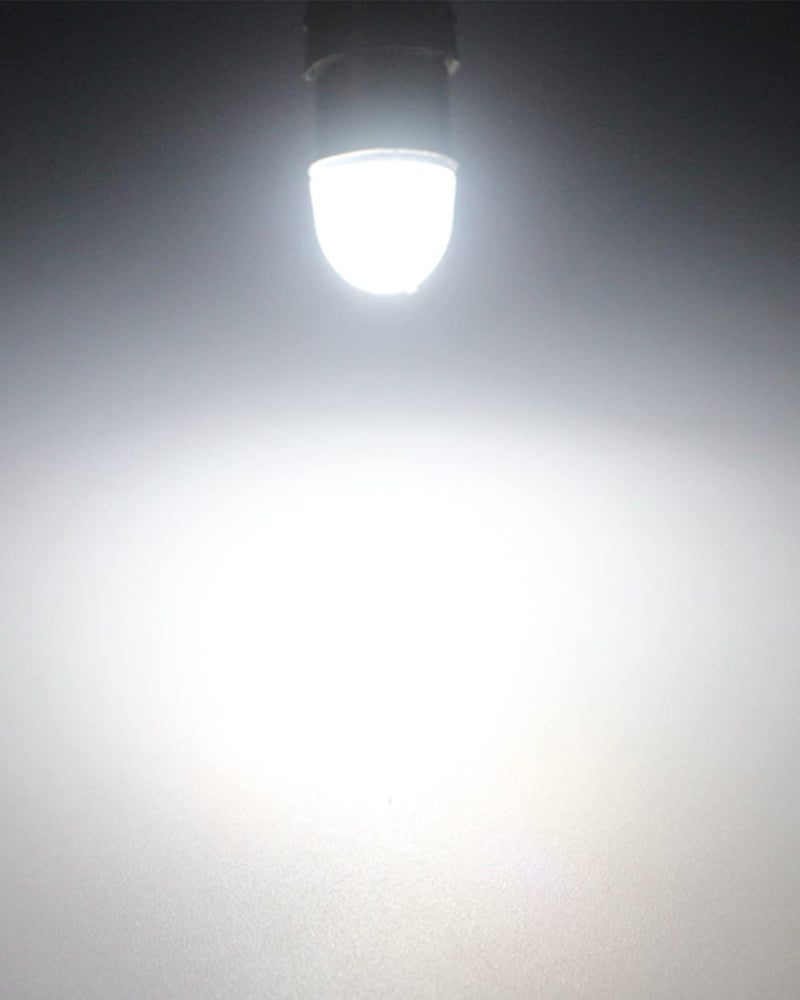 Keiurot 1893 Led Bulb 1895 1815 1816 53 57 Bulb BA9S Led Bulb for Indicator Lights Car Dome Map Trunk License Plate Courtesy Step Light White DC/AC 12V, 10-Pack White BA9s Led Bulb