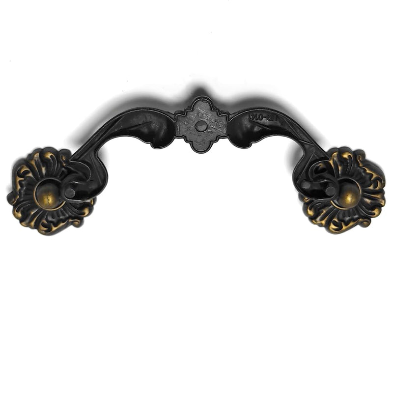 4-Pack 4.5" C-C Bail Drawer Pull Drop Dresser Pull Antique Brass Swing Drawer Handle Vintage Style 4 1/2" 115 mm Centers (4,Antique Brass)