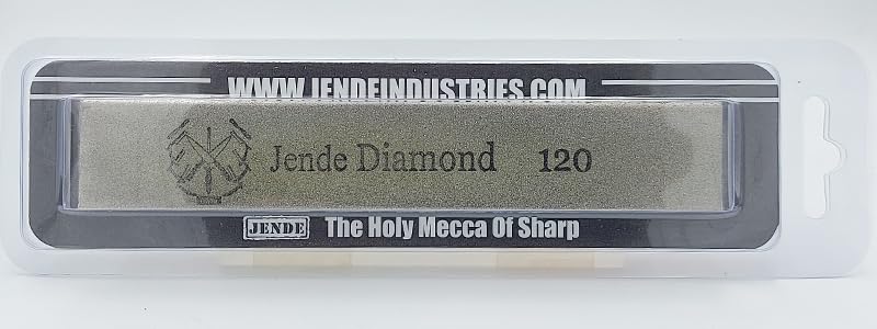 1x6 Jende Diamond Sharpening Stone Plate for Edge Pro, Jende JIGS, TSProf, Hapstone Sharpener, Ruxin (120 Grit) 120 Grit