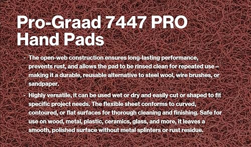 7447 PRO 3-2/3" x 9" Very Fine Maroon Surface Conditioning Sheet