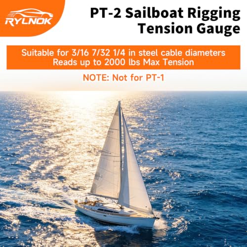 PT-2 Sailboat Rigging Tension Gauge Fit for Cable Diameters 3/16" 7/32"