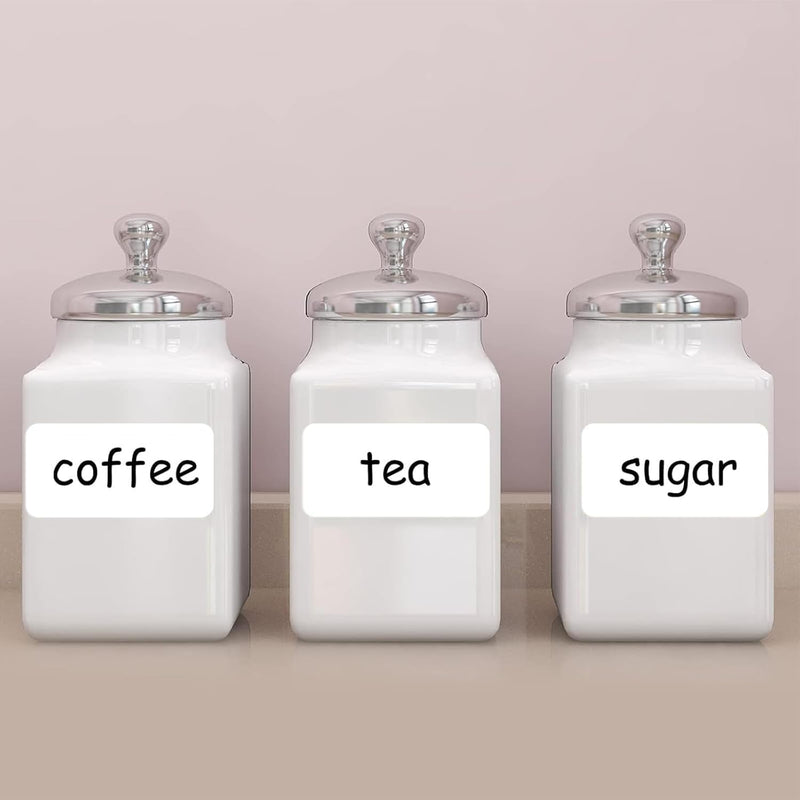 Reusable Dry Erase Labels for Organizing, Storage Bin, Craft, Jars, Pantry Labels, Sticky Notes for Office School Home Gift Chioce, Removable (2x4 inches, 24PCS) (White) White