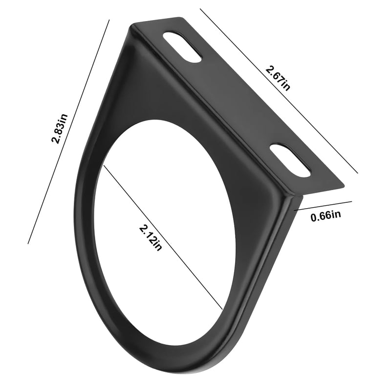 3PCS Car Gauge Mounting Panel, 2 Inch Vehicle Gauge Mounting Bracket with Single Hole, Auto Gauge Pillar Mount Pod Holder for Dashboard, Universal for SUV, Sedan, Truck (Black) Black