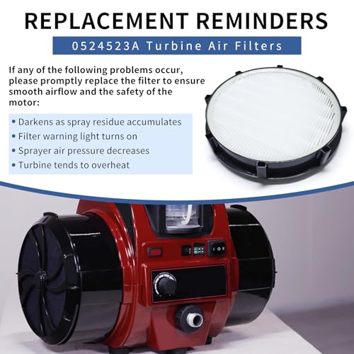 0524523A Turbine Unit Air Filter Compatible with Titan Capspray 95 105 115 HVLP Paint Sprayer