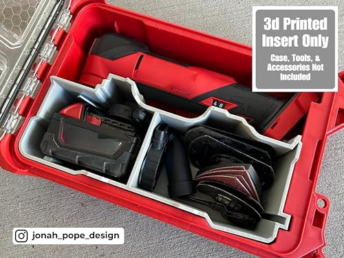 Jonah Pope Design 3d Printed Insert designed for M18 Fuel Multi Tool and Packout Organizer (Insert only) Industrial Gray