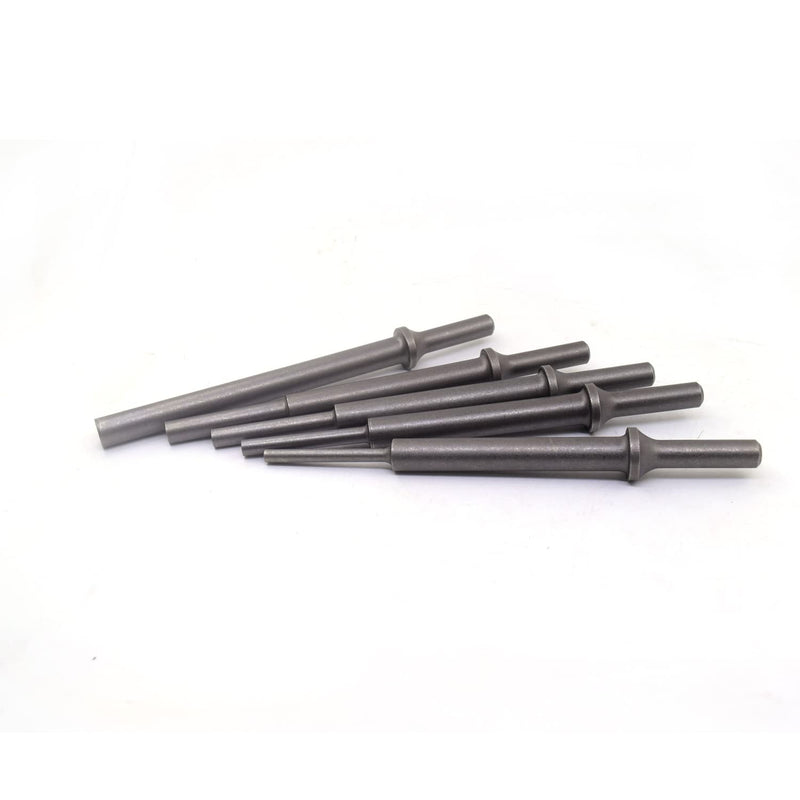 7" (177mm) Extra Long .401" Air Hammer Drift Punch Set 3/16" to 1/2" Punches Bits Compatible with ATD-5736