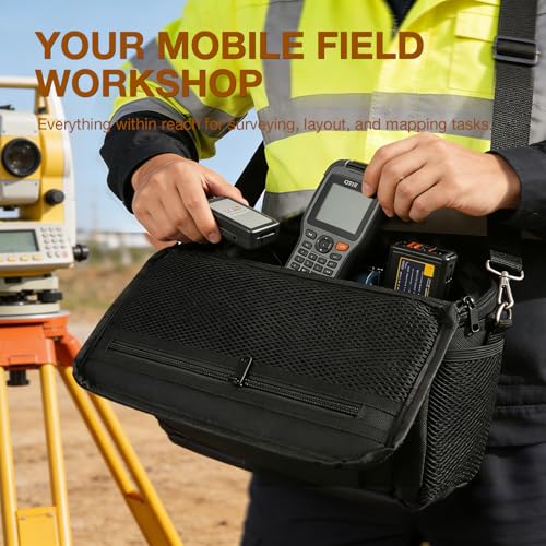 MOETER Tr-Style Survey Bag - Universal GPS/GNSS Host Bag, Water-Resistant Soft Carrying Case with Shoulder Strap for Total Station, Survey Equipment & Accessories (Fits T/TR/S-Style Receivers)