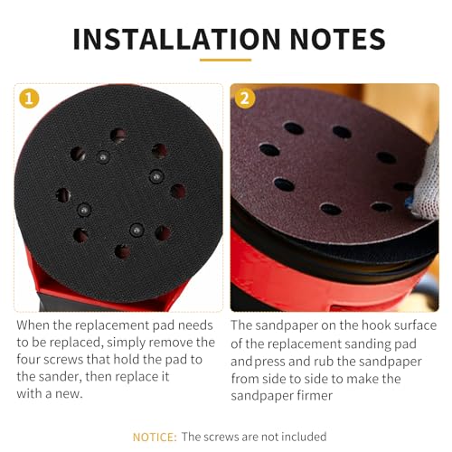 Orbital Sander Pad Replacement for Milwaukee, 4 Pack Plastic Pad 4 PACK