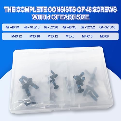 48-Pack Screw Set for Red Dot Sight Optics & Mounts