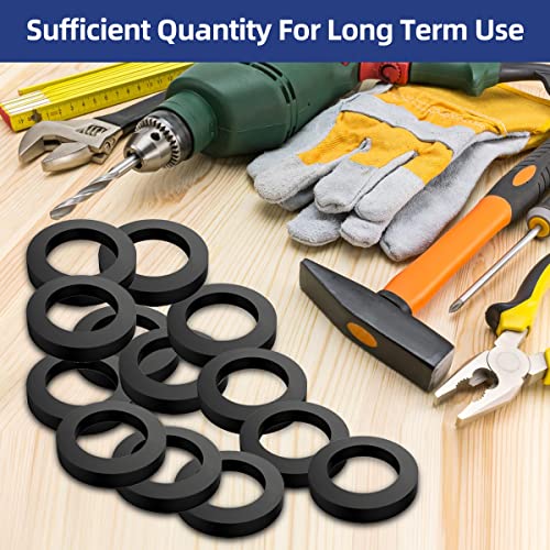 20Pcs Oil Resistant Rubber Washers 1 1/2" OD x 1" ID x 1/8" Thickness Black Neoprene Industrial Flat Rubber Spacer 20