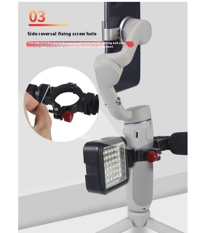 Extension Bracket/Hot Shoe Adapter for Osmo Mobile 7 Pro/7/Mobile 6/OM 5 Shoe Bracket Connectable Fill Light Microphone