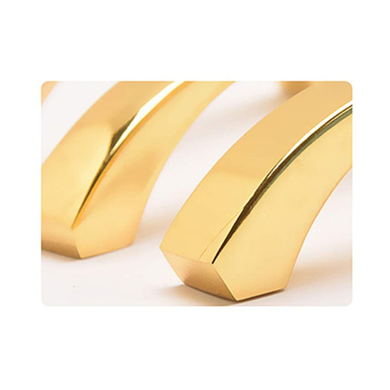 Gold and Silver Cabinet Handles 10 Pack Kitchen Cabinet Pulls 2-1/2" Hole Centers Euro Style Drawer Hardware 2-1/2 in Hole Spacing (Pack of 10) Gold ang Silver