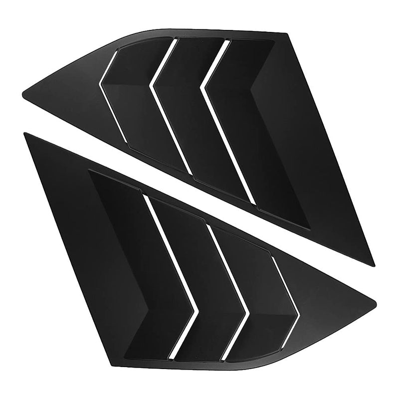 Rear Side Window Louvers Compatible for Ford Focus ST RS MK3 Hatchback Accesories 2012-2018 Air Vent Scoop Cover Louver (Matte Black) Matte Black