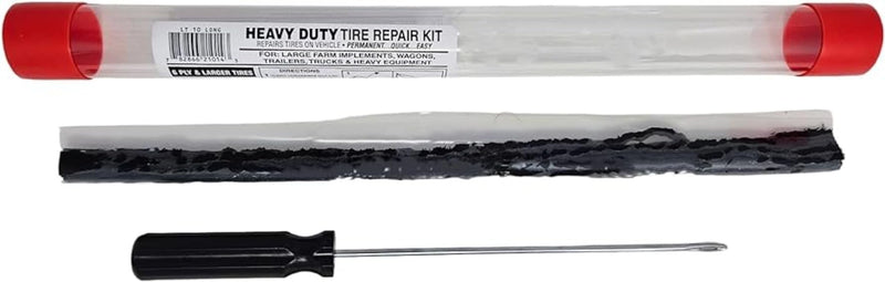 Nealey Heavy Duty Tire Repair Kit. 11 PCS. Repair Tire on Vehicle. Used for Large Farm Implements, Trailers, Trucks, and Heavy Equipment. Permanent Repair. Made in USA.