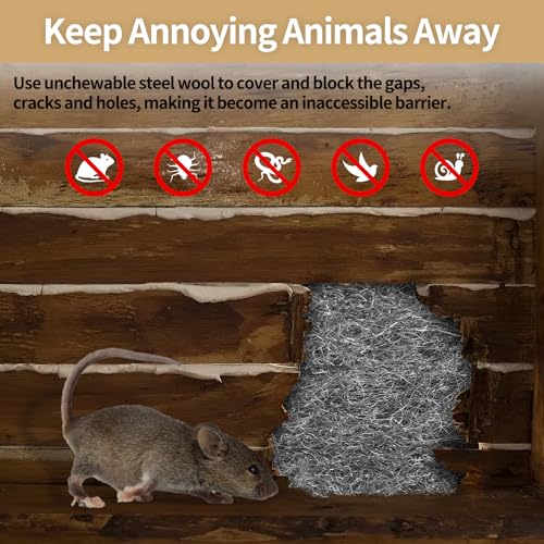 Steel Wool Mice Control, #2 Very Coarse, 3.1 inch x 13 ft, 4 Pack #2 4PCS