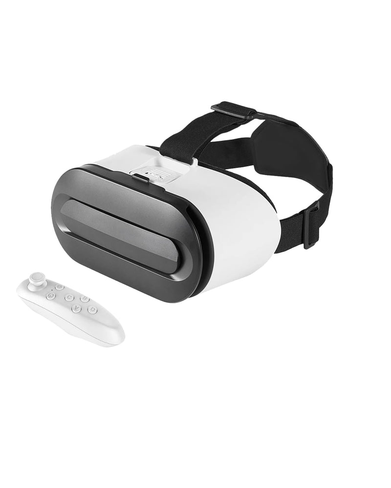 Adjustable VR Headset Goggles, 3D Virtual Reality Glasses with Wide Lens for Mobile Entertainment Black
