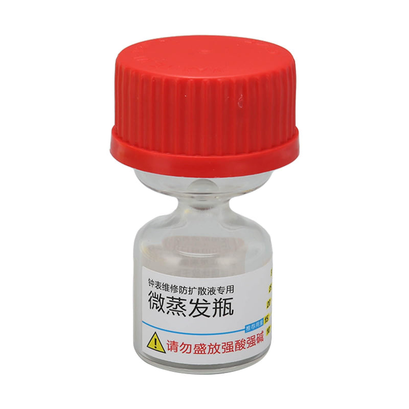 Micro Evaporating Glass Bottle, Narrow Bottle Neck Special Bottle for Epilame and Lubeta, Liquid Spread Prevention from Volatilization, Watch Repair Tool for Watchmakers