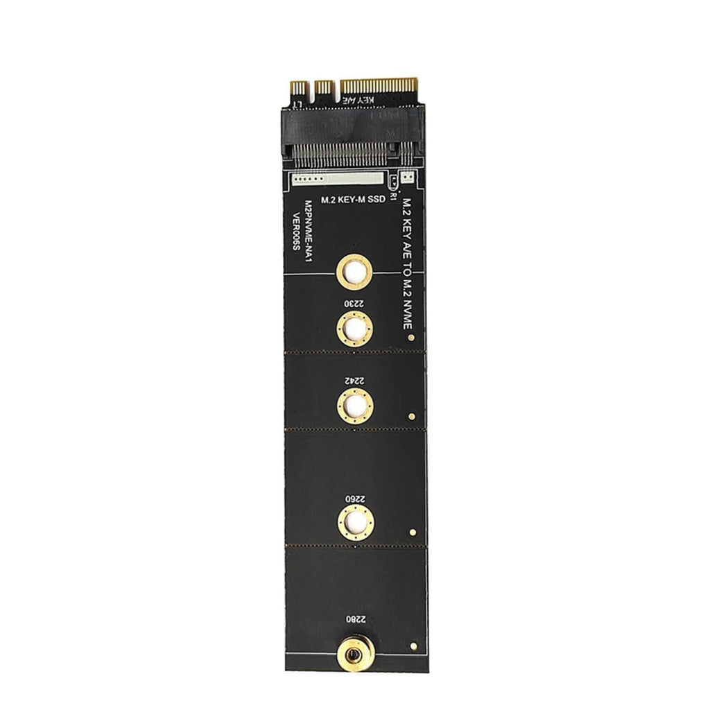 Black Wireless for M.2 A/E for Key Slot to for M.2 for M for Key WiFi Bluetooth-Compatible Adapter for NVMe PCI for Express M.2 Nvme Ssd Adapter Card M2 Key A-E to M2 NVME Adapter Converter Card to