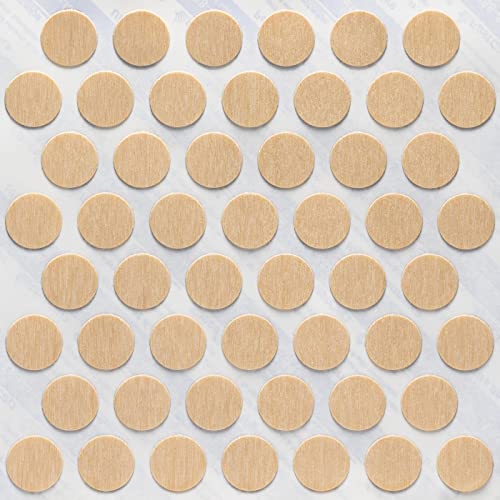 FastCap - Screw Hole Covers, 9/16" (14mm) Round Stickers - Ideal for Professional Woodworking, Furniture, and Cabinetry Projects - Five Sheets of 260 Caps - Unfinished Real Wood, Color - Natural Birch 5
