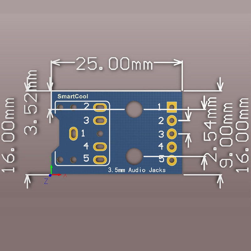 5Pcs 3.5mm TRS Female Stereo Audio Jack Breakout Board | Standard 3.5mm TRS Jack, Clear Pin Definition Layout, Stable Audio Signal Transmission; Headphone Circuit DIY Use Without bent needle